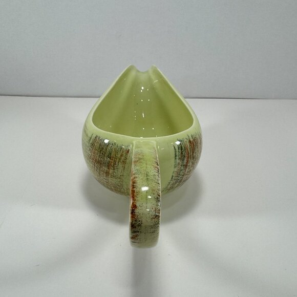 Vintage Vernon Ware Raffia Gravy Boat Green Brown Mid Century MCM - Picture 10 of 13